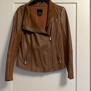 Tan leather jacket